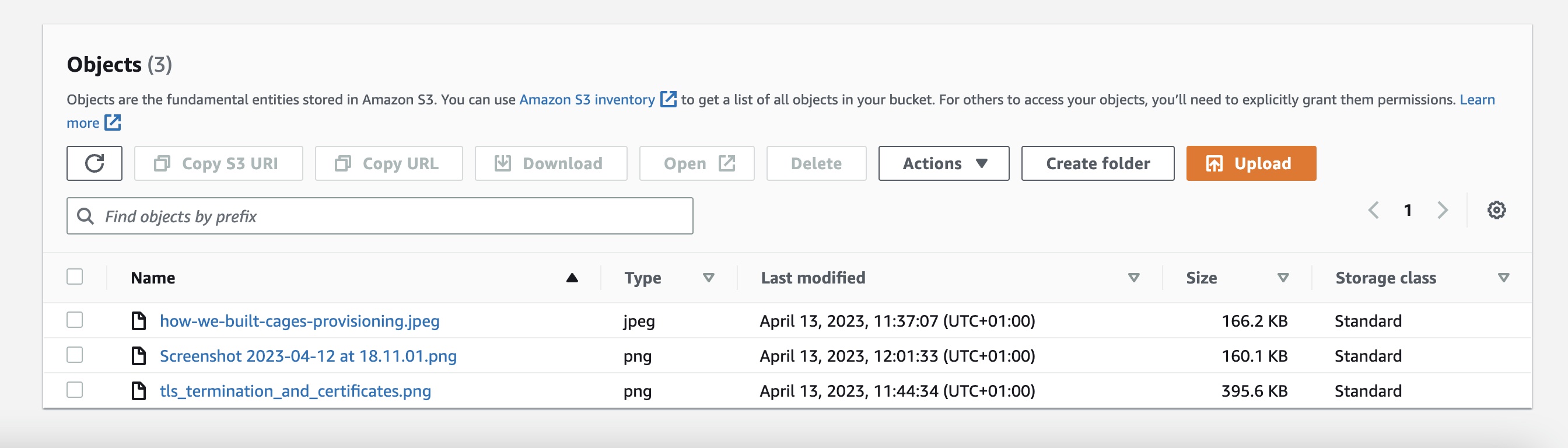 Files successfully saved to intended S3 bucket